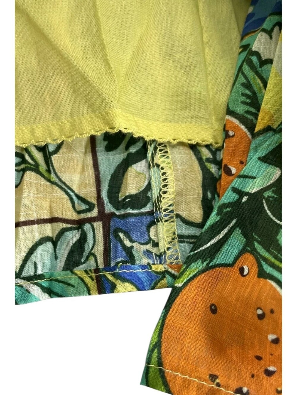 Anthropologie Peregrine Dress XS NWT Yellow Citrus Floral Midi Smocked Cotton Po - Picture 9 of 10